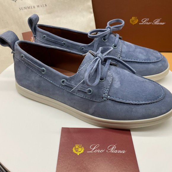 Loro Piana women's summer casual suede flats shoes - Picture 7 of 7